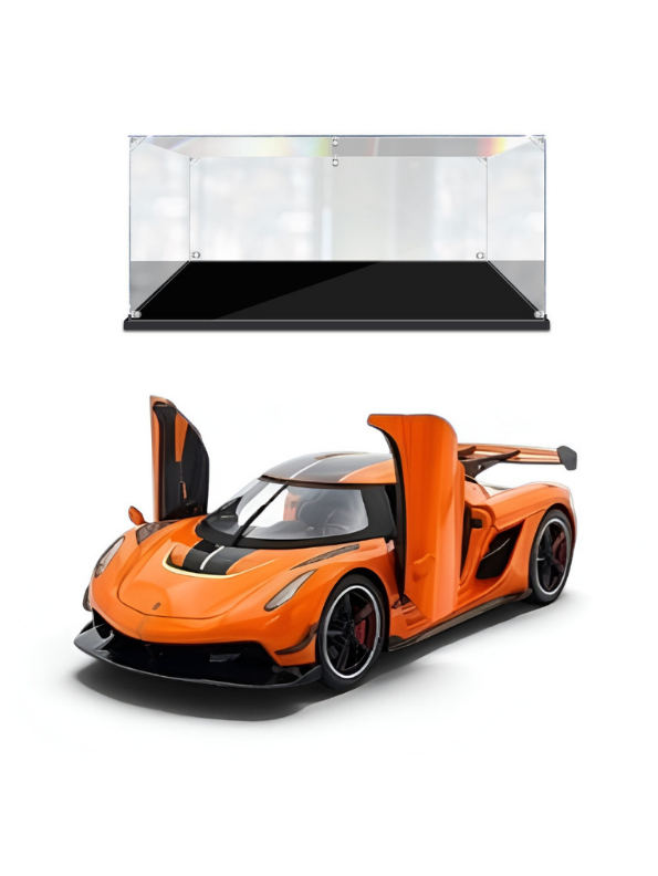 Koenigsegg Jesko Diecast Model Car 1:32 Scale with Acrylic Display Case Orange MD526.