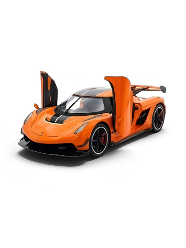 Koenigsegg Jesko Diecast Model Car 1:32 Scale with Acrylic Display Case Orange MD526.