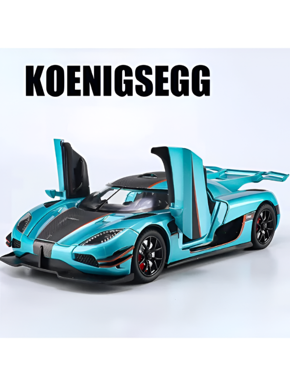 Koenigsegg One:1 Diecast Car Model 1:24 Scale Alloy Metal Supercar Green LMI16444.