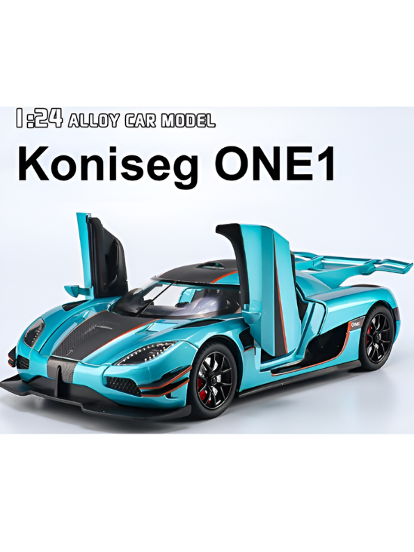 Koenigsegg One:1 Diecast Car Model 1:24 Scale Alloy Metal Supercar Green LMI16444.