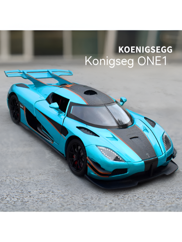 Koenigsegg One:1 Diecast Car Model 1:24 Scale Alloy Metal Supercar Green LMI16444.