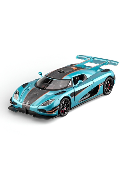 Koenigsegg One:1 Diecast Car Model 1:24 Scale Alloy Metal Supercar Green LMI16444.