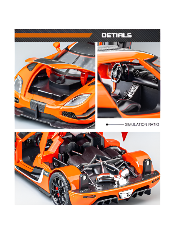 Koenigsegg One:1 Diecast Car Model 1:24 Scale Alloy Metal Supercar LMI16444.