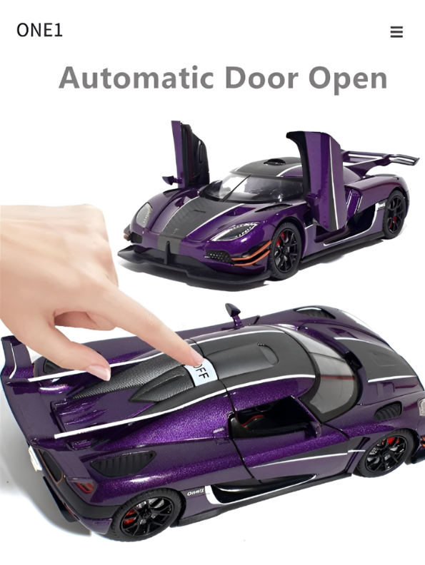 Koenigsegg One1 Scale 124 Diecast Model Car – Collectible Diecast Metal Car