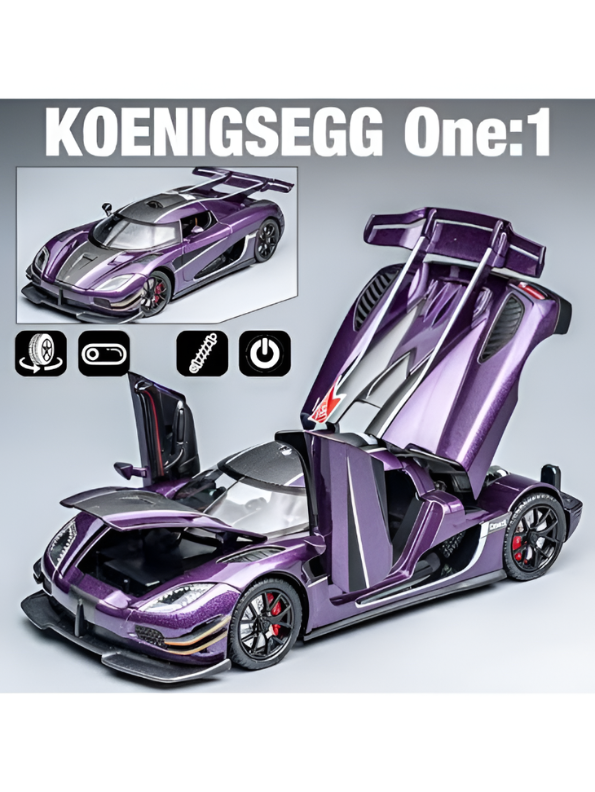 Koenigsegg One1 Scale 124 Diecast Model Car – Collectible Diecast Metal Car