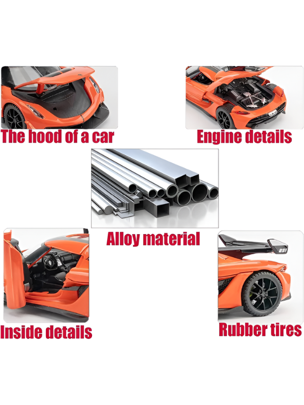 Koenigsegg Agera RS 1:32 Scale Diecast Metal Model Car | Authentic Detail Hypercar Replica with Opening Doors & Hood | Premium Collectible Toy Orange LMI16110