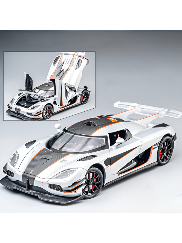 Koenigsegg Agera RS 1:32 Scale Model Car - Pull Back Toy with Sound & Light - High-Quality Die-Cast Metal Supercar for Collectors  LMI16110
