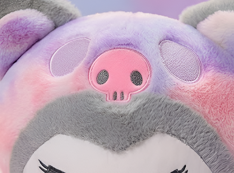 Kuromi Pastel Tie-Dye Plush Toy (8 Inch) – Cute Kawaii Stuffed Animal, Soft Cartoon Collectible Plushie for Kids ST13982