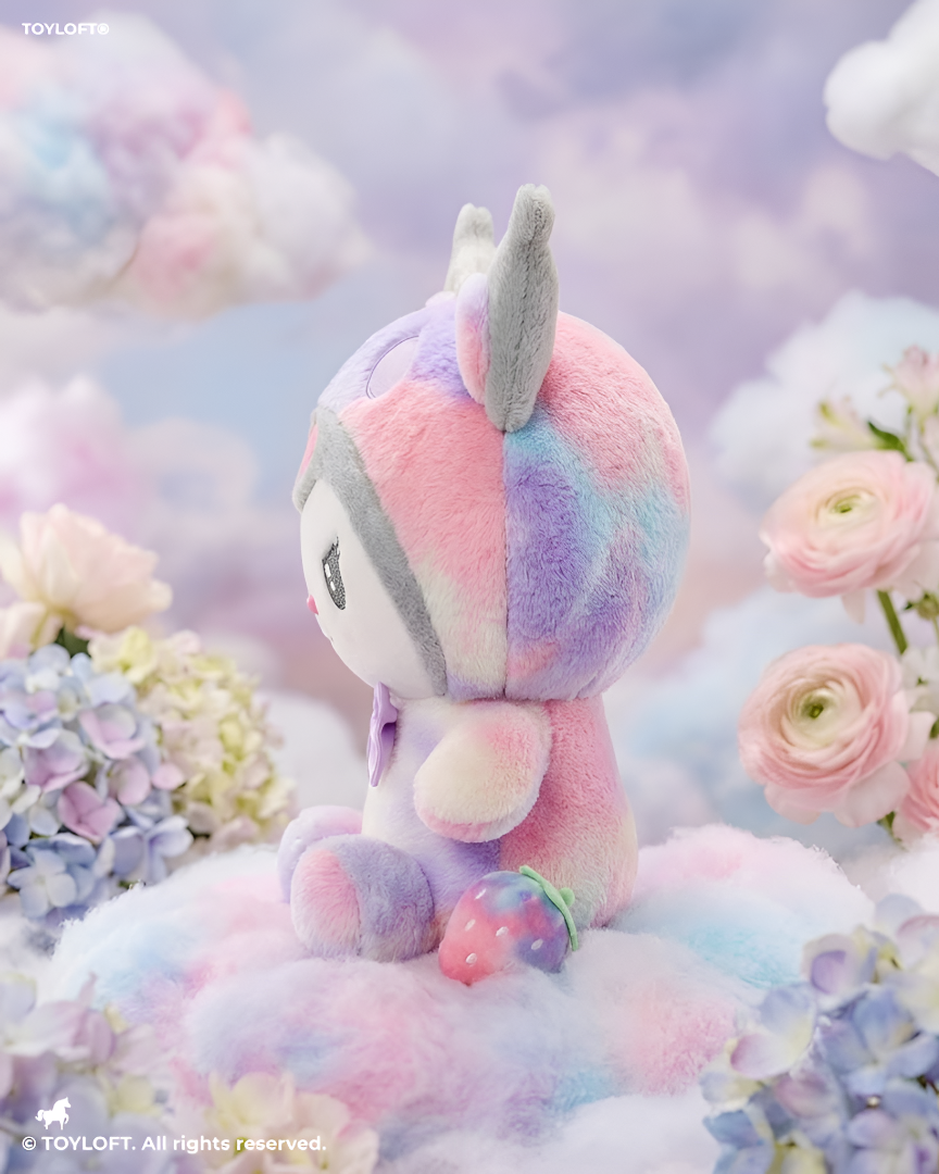 Kuromi Pastel Tie-Dye Plush Toy (8 Inch) – Cute Kawaii Stuffed Animal, Soft Cartoon Collectible Plushie for Kids ST13982