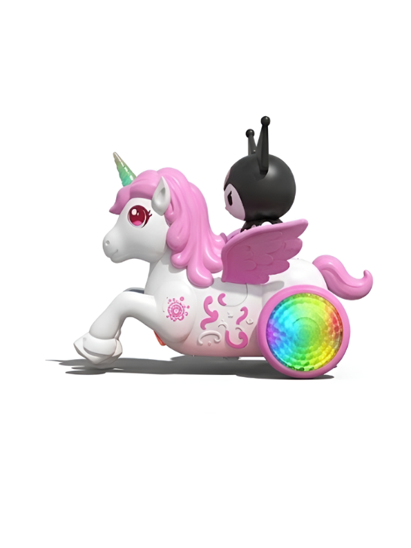 Kuromi Pink Unicorn Electric Ride-On Toy with LED Lights & Music TV5640.