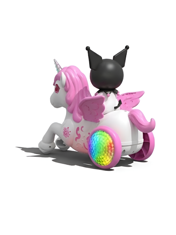 Kuromi Pink Unicorn Electric Ride-On Toy with LED Lights & Music TV5640.