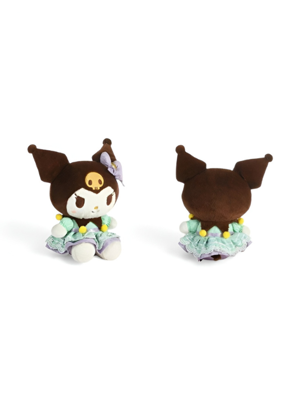 Kuromi Plush Toy 30cm – Pastel Mint Green Lolita Dress Edition | Cute Sanrio Soft Stuffed Doll ST15976.