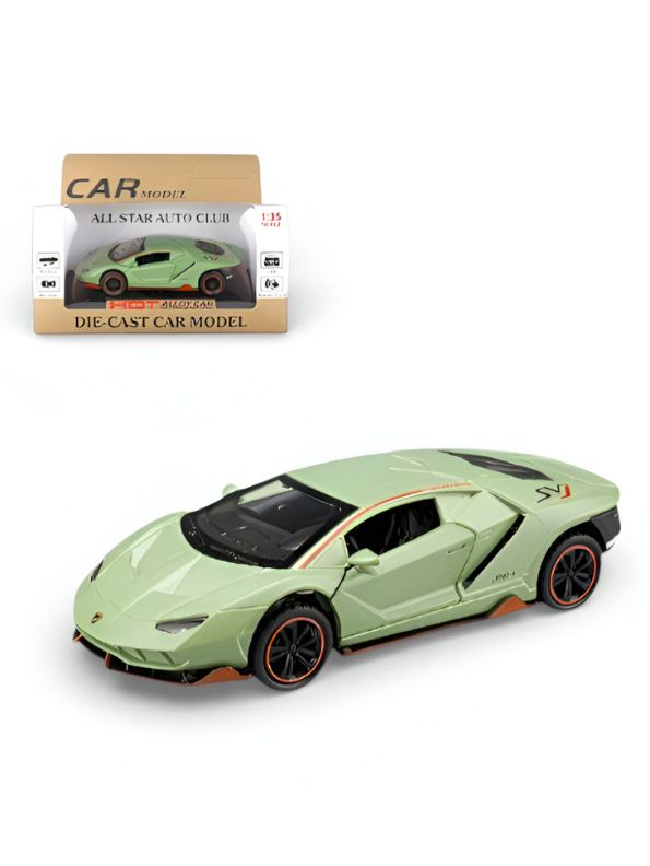 Lamborghini LP780-4 SVJ 780 Scale 1:35 Diecast Model Car – Collectible Sports Car Replica LMI15701 - Free Car Inside.