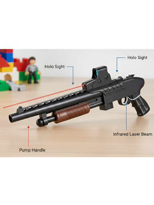LMI-Y923A Tactical Toy Shotgun Rifle – Pump-Action Plastic Toy Gun