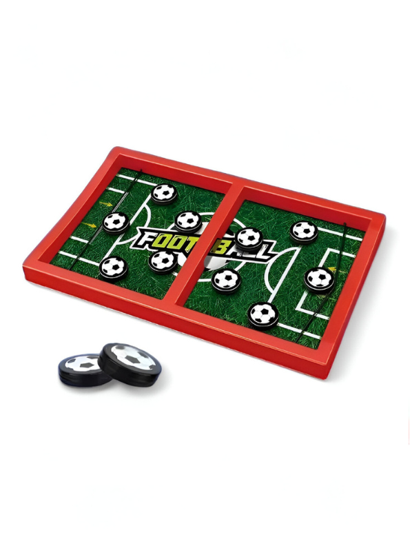 Fast String Puck Football Game – Tabletop Sling Puck Soccer Board Game for Kids & Adults, Fastest Finger Action Family Game LMI11524.