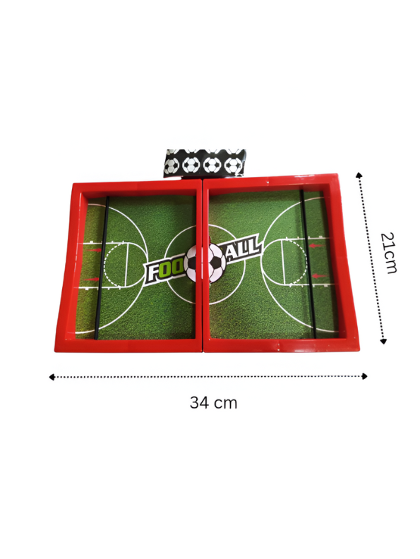 Fast String Puck Football Game – Tabletop Sling Puck Soccer Board Game for Kids & Adults, Fastest Finger Action Family Game LMI11524.