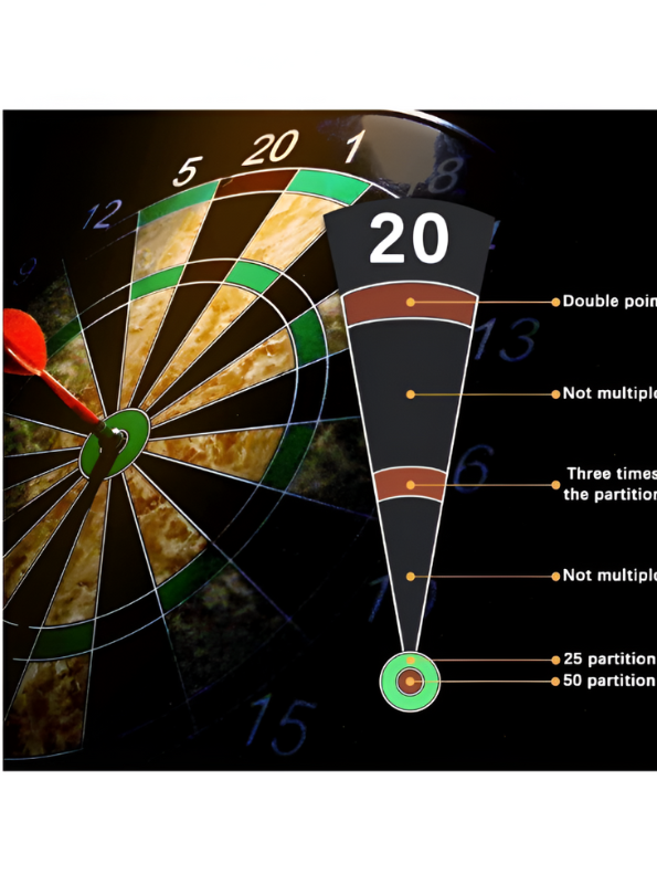 Dart Set – Magnetic Game Set with 6 Safe Magnetic Darts - Brown LMI13340.