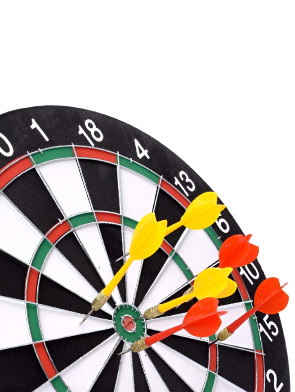 Home Dartboard – Magnetic Game Set with 6 Safe Magnetic Darts - White LMI13340.