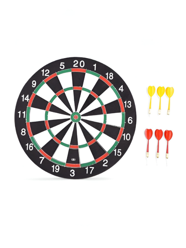 Home Dartboard – Magnetic Game Set with 6 Safe Magnetic Darts - White LMI13340.