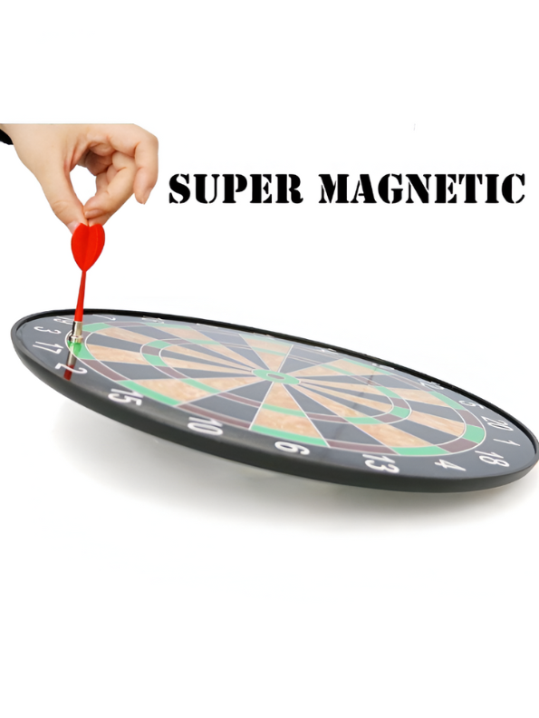 Dart Set – Magnetic Game Set with 6 Safe Magnetic Darts - Brown LMI13340.