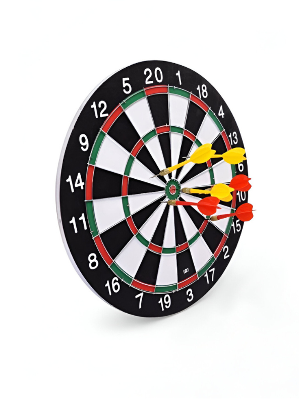 Home Dartboard – Magnetic Game Set with 6 Safe Magnetic Darts - White LMI13340.