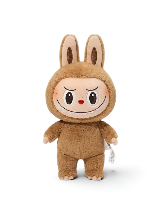 Labubu Character Plush Toy, 7-Inch Soft Stuffed Doll, Brown Collectible Figure ST16650