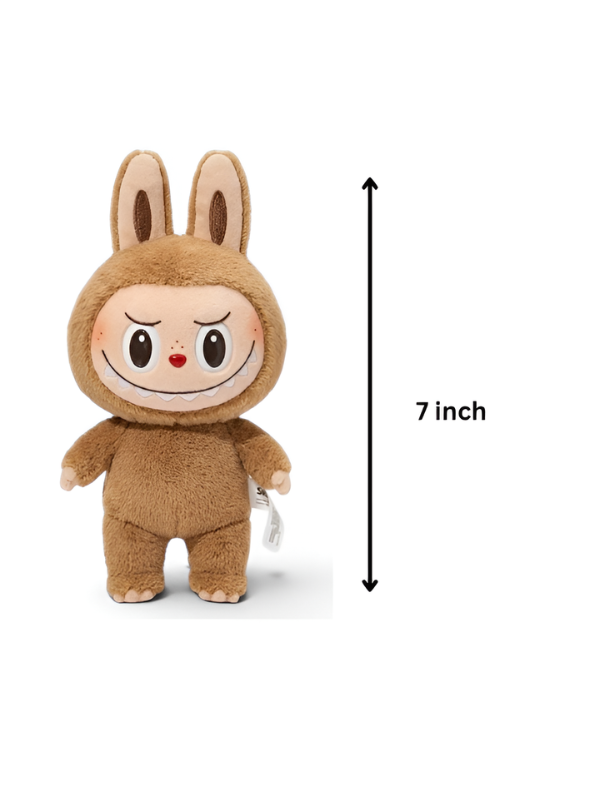 Labubu Character Plush Toy, 7-Inch Soft Stuffed Doll, Brown Collectible Figure ST16650