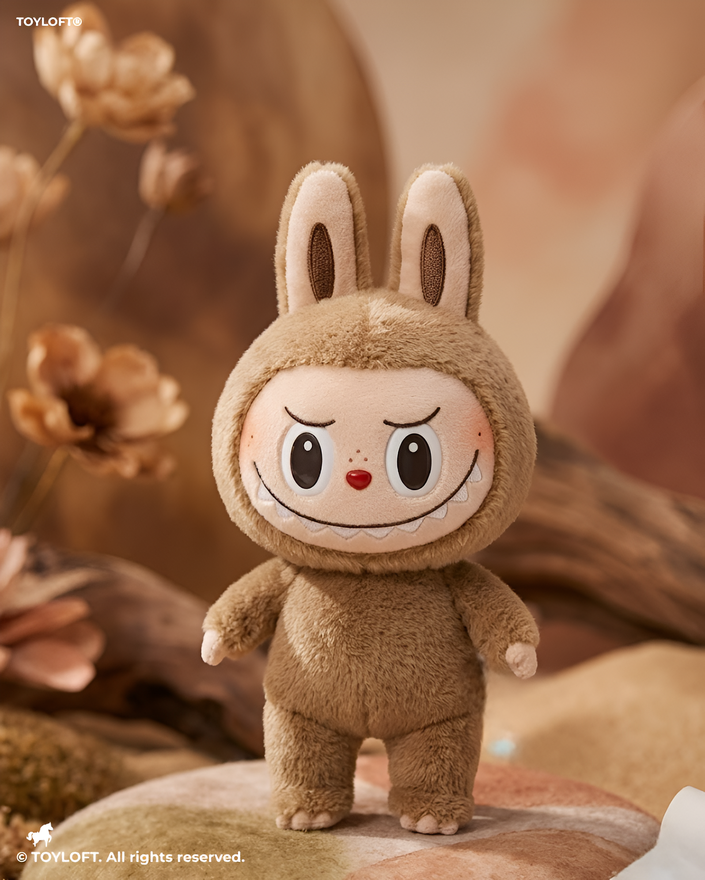 Labubu Character Plush Toy, 7-Inch Soft Stuffed Doll, Brown Collectible Figure ST16650