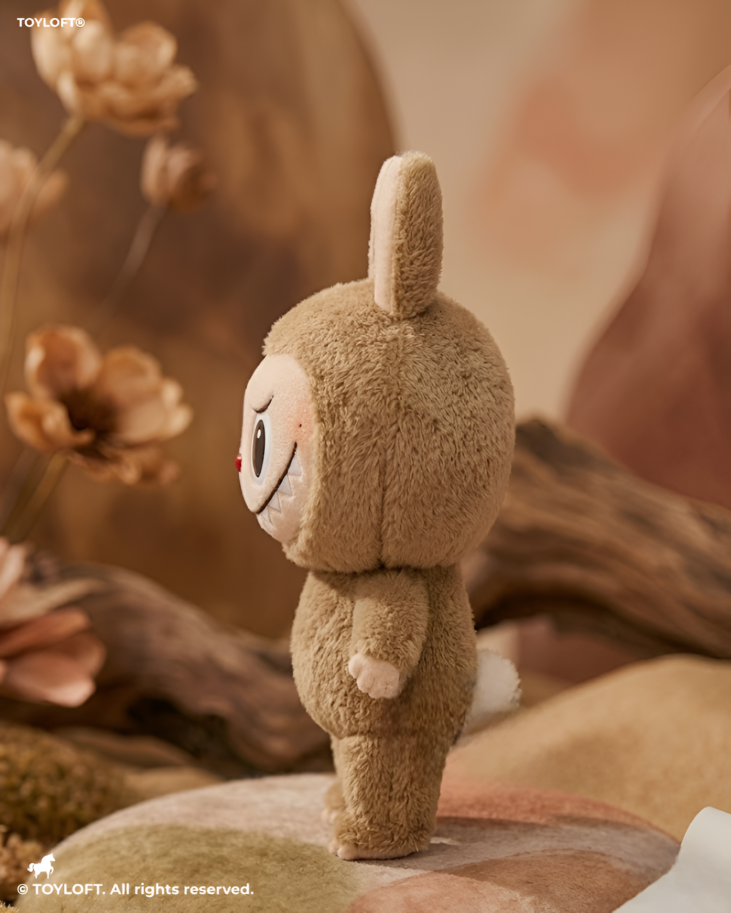 Labubu Character Plush Toy, 7-Inch Soft Stuffed Doll, Brown Collectible Figure ST16650