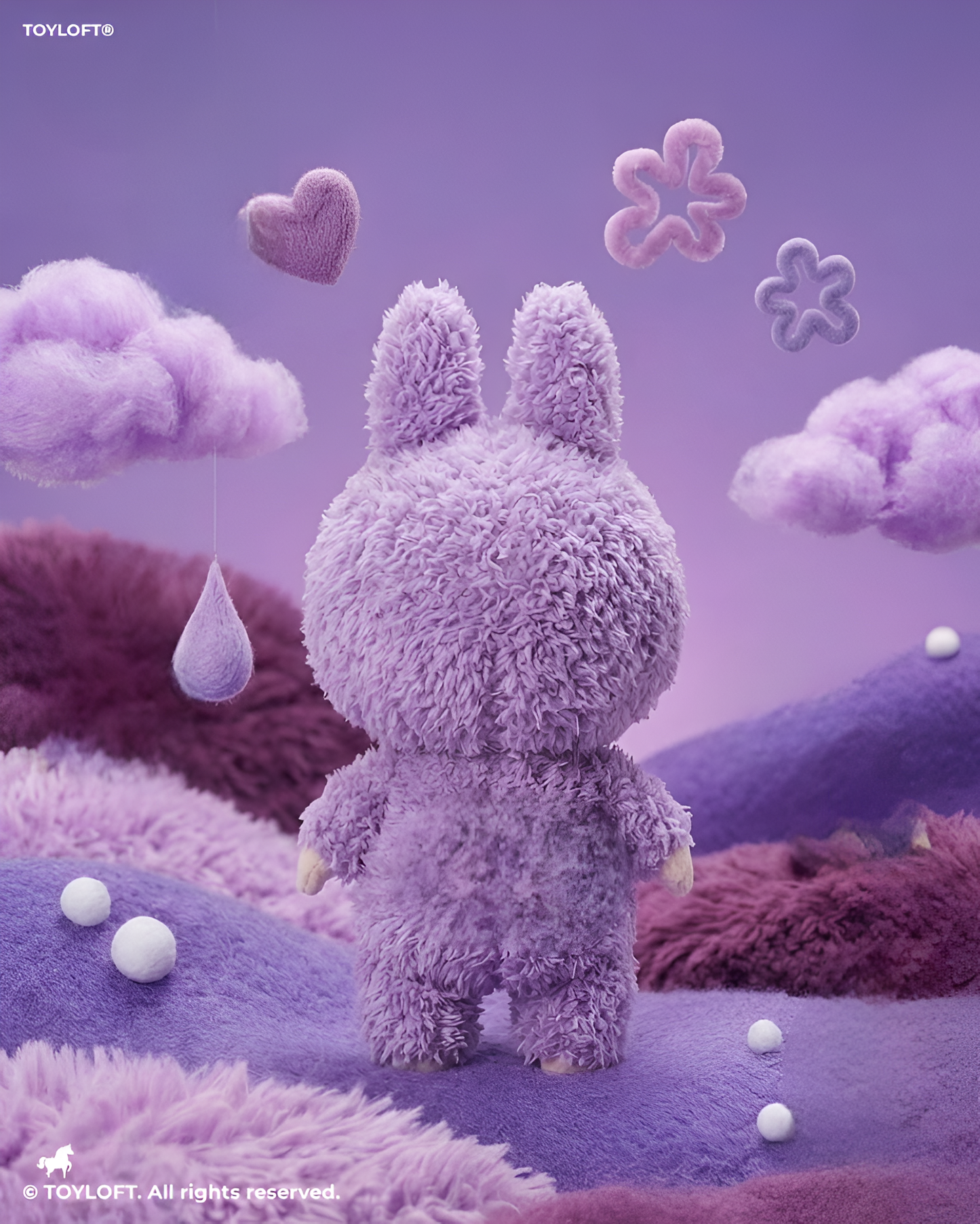 Labubu Character Plush Toy, 7-Inch Soft Stuffed Doll, Lavender Collectible Figure ST16650.