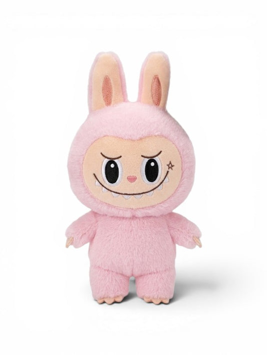 Labubu Character Plush Toy, 7-Inch Soft Stuffed Doll, Pink Collectible Figure ST16650