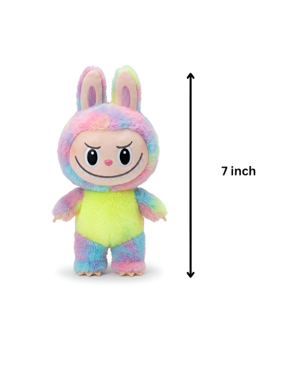 Labubu Character Plush Toy, 7-Inch Soft Stuffed Doll, mix of pastel Collectible Figure ST16650.