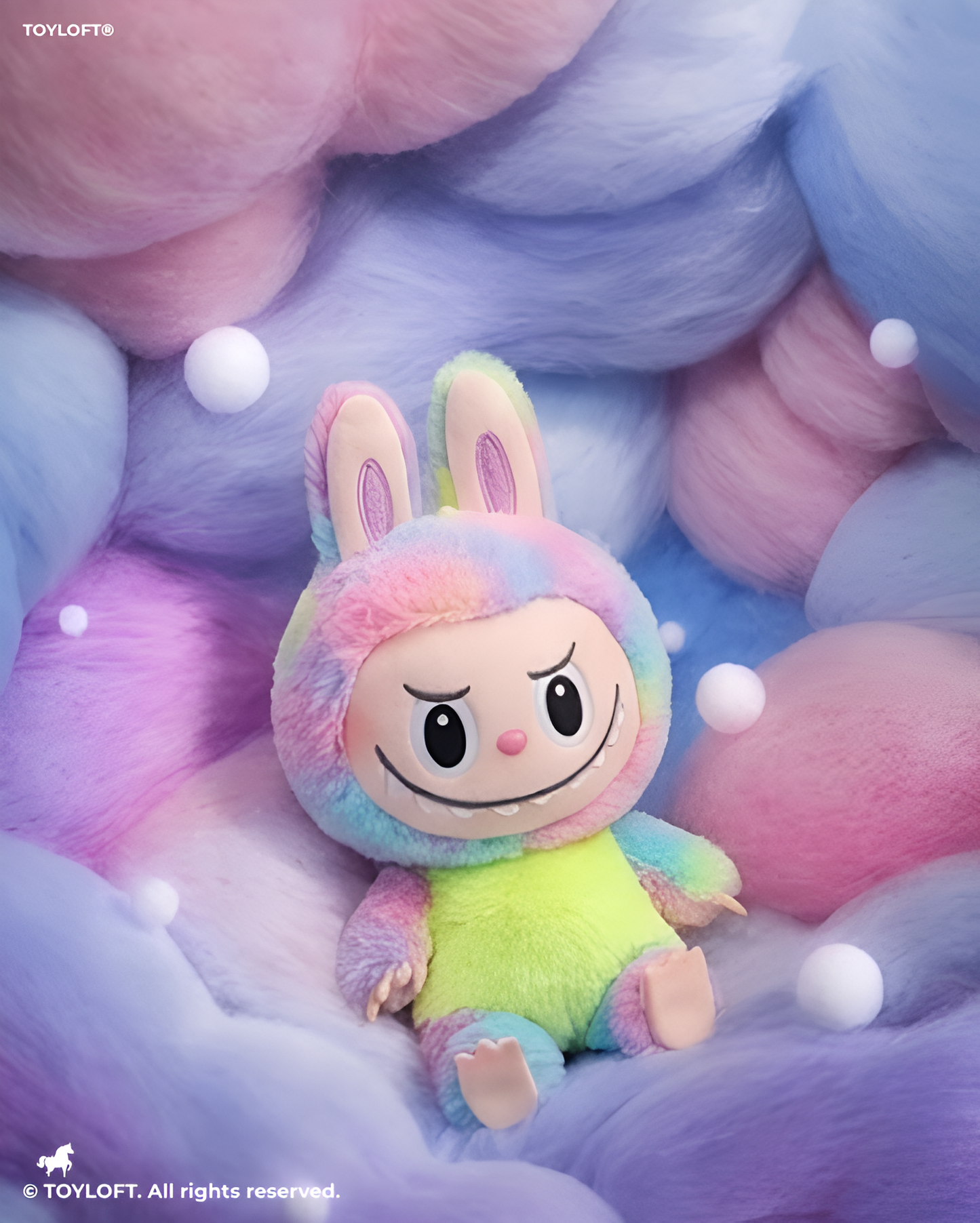 Labubu Character Plush Toy, 7-Inch Soft Stuffed Doll, mix of pastel Collectible Figure ST16650.