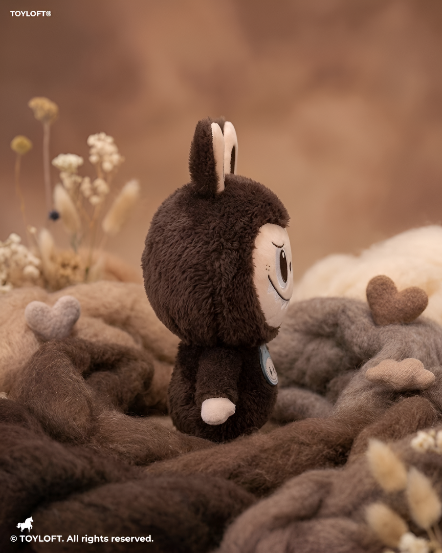 Labubu Monster Series Brown 8" Cute Bunny Plush Toy Doll ST15568