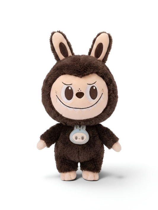 Labubu Monster Series Brown 8" Cute Bunny Plush Toy Doll ST15568