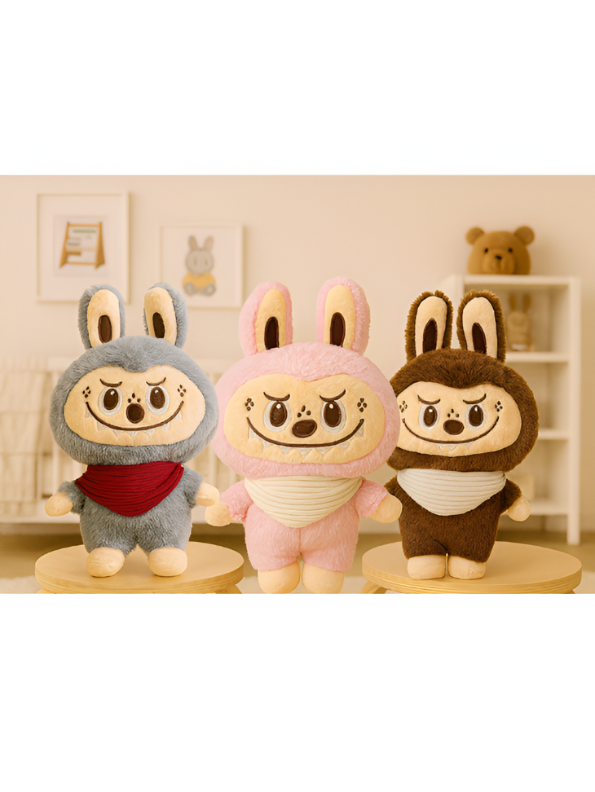 Pink - Labubu Plush Toy – 8 Inch | Cute & Ultra-Soft Plush Toy LMI15559.