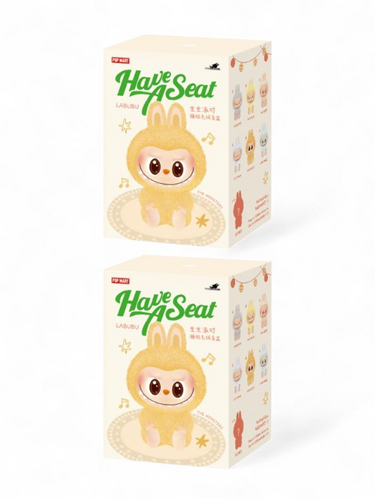 Pack Of 2 - Have A Seat Series - Blind Box - Official Authentic Barcoded Pop Mart Labubu Vinyl Plush Blind Box