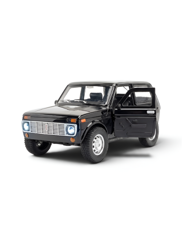 Lada Niva Alloy Diecast Model Car – 1:18 Scale Collectible Off-Road Vehicle with Sound, Lights, and Openable Doors TV6223