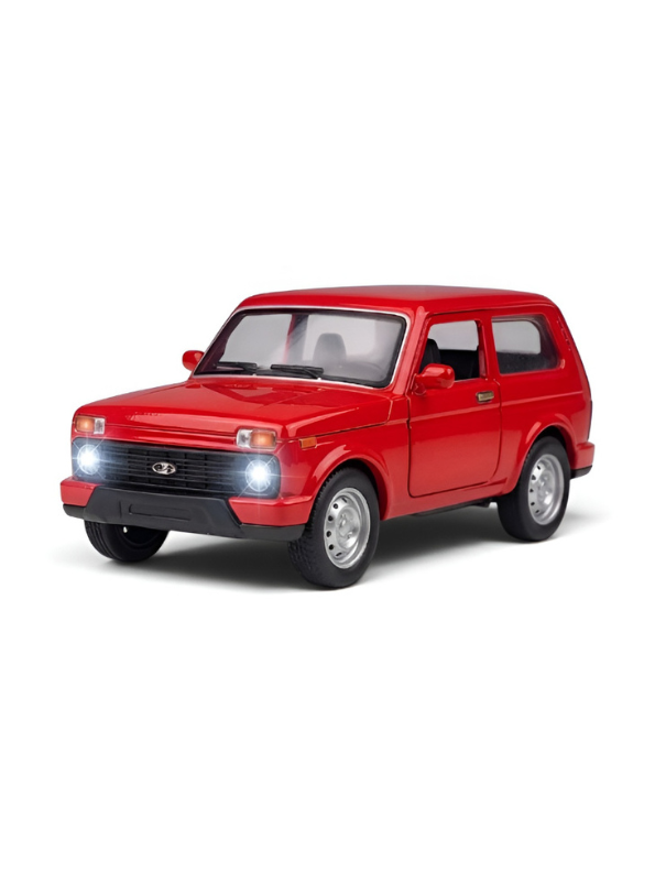Lada Niva Simulated Vehicle Model Car 1:24 Scale – Red Collectible Miniature MD247