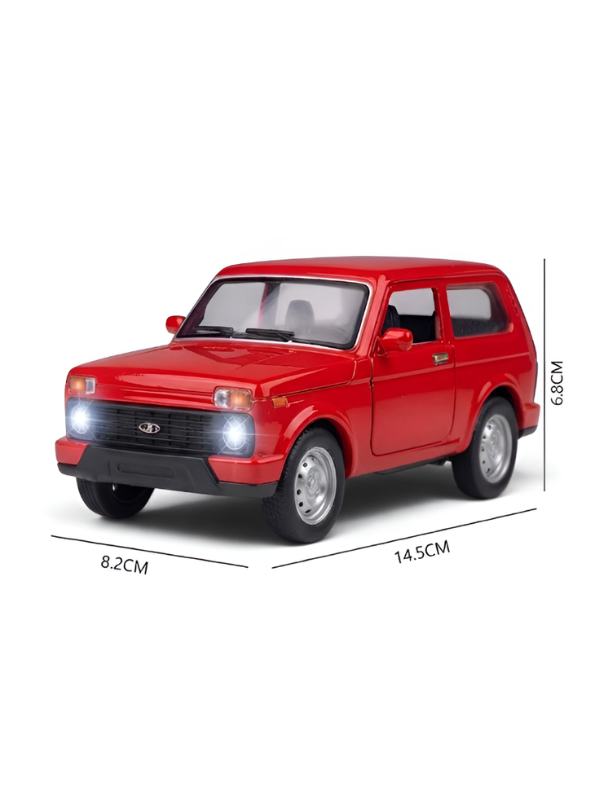 Lada Niva Simulated Vehicle Model Car 1:24 Scale – Red Collectible Miniature MD247