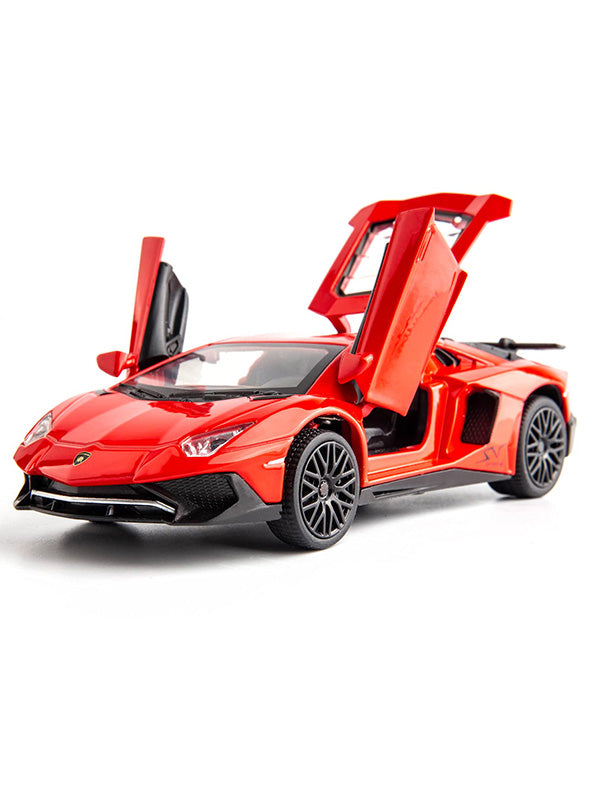 Lamborghini Metal Diecast Car - Red - Medium Size