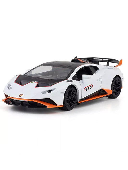 Lamborghini Huracan STO Diecast Car Metal - Scale 1:24 - White - Toyloft