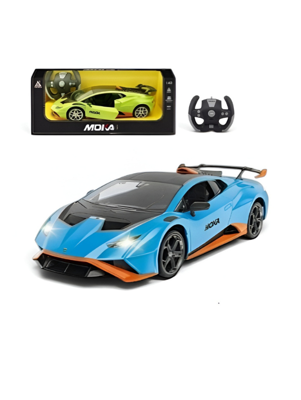Lamborghini Huracán RC Supercar Remote Control Car with Steering Wheel Blue MD111.
