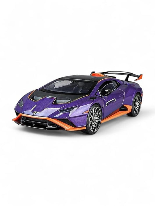 Lamborghini Huracán STO Model 1:24 Scale Diecast Car - Purple Metal Collectible | TV-O-24