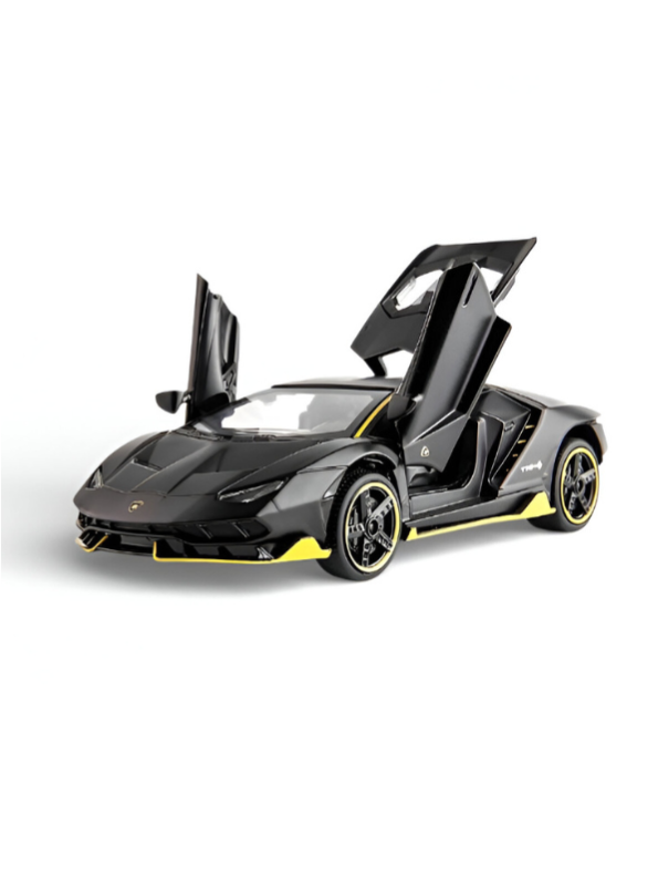 Lamborghini LP780-4 SVJ 780 Scale 1:35 Diecast Model Car – Collectible Sports Car Replica Black LMI15701.