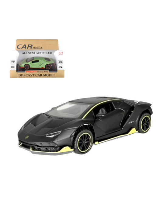 Lamborghini LP780-4 SVJ 780 Scale 1:35 Diecast Model Car – Collectible Sports Car Replica Black LMI15701.