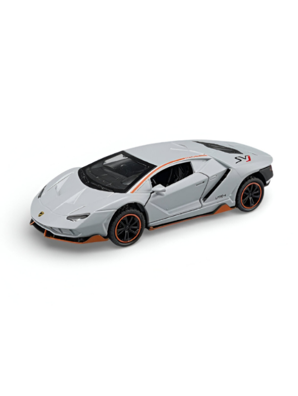 Lamborghini LP780-4 SVJ 780 Scale 1:35 Diecast Model Car – Collectible Sports Car Replica Grey LMI15701.