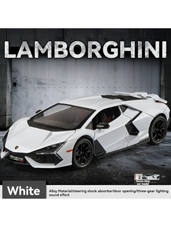 Lamborghini Revuelto 1:28 Scale Diecast Model Car White TV7242.