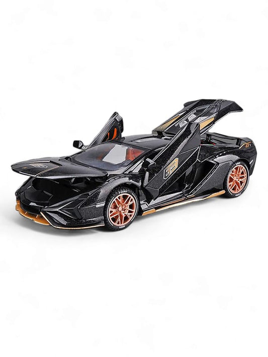 Lamborghini Sian 63 Metal Model Diecast Car - Black Scale 1:24 (MD-17) - Toyloft