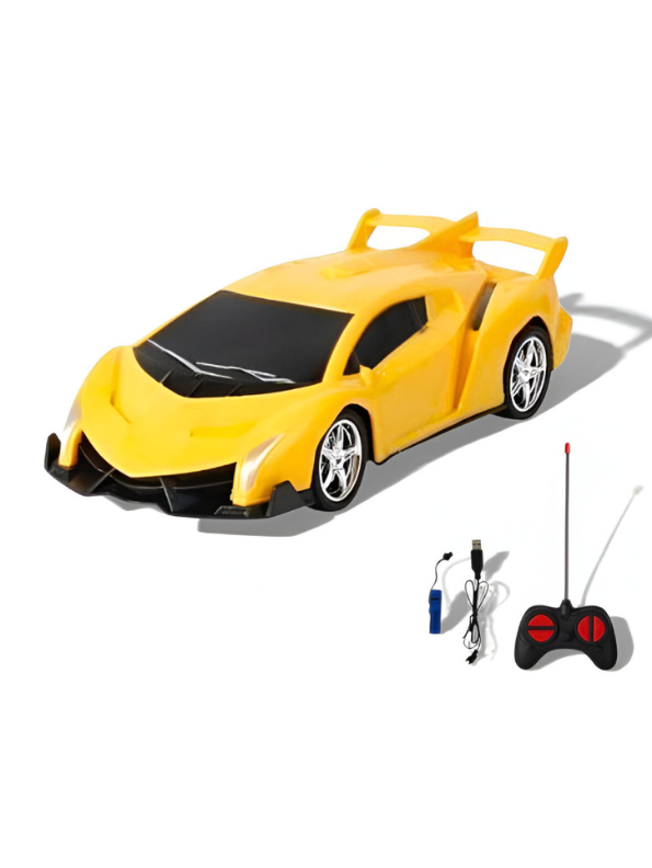 Lamborghini Style Remote Control Racing Car – High-Speed Electric RC Toy with Sport Spoiler & Wireless Remote Yellow LMI15069.